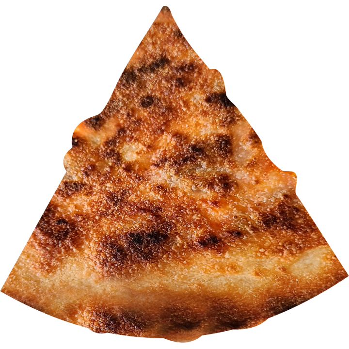 Paño de gamuza con forma de pizza.