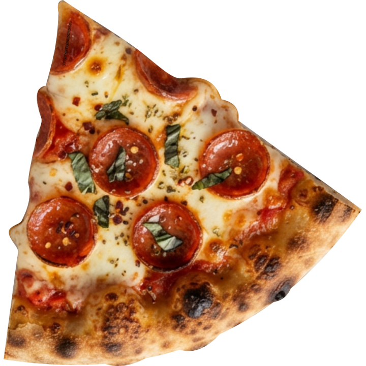 Paño de gamuza con forma de pizza.