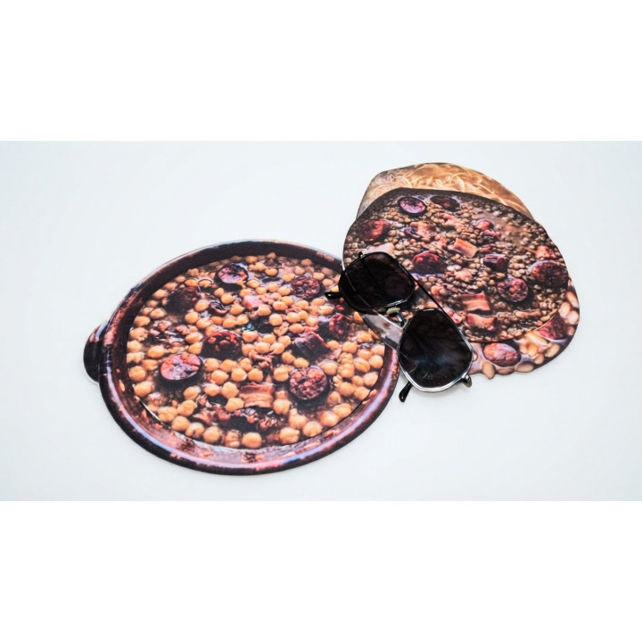 Paño de gamuza con forma de guiso de garbanzos