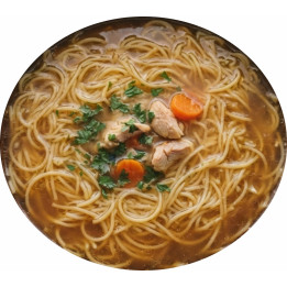 Paño de gamuza con forma de sopa.